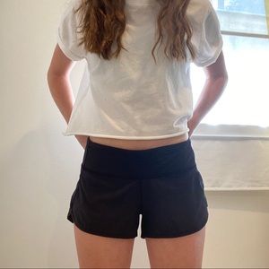 Black lululemon athletic shorts